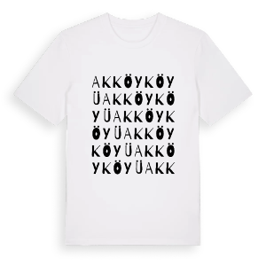 Akköy Köyü ordlek t-shirt – ekologisk bomull t-shirt från Pinshirt