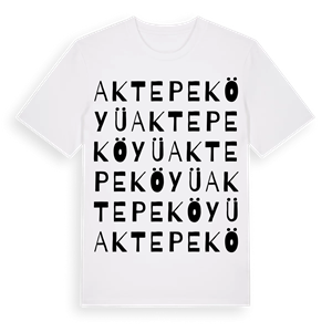 Aktepe Köyü ordlek t-shirt – ekologisk bomull t-shirt från Pinshirt
