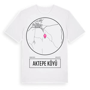 Aktepe Köyü t-shirt – ekologisk bomull t-shirt från Pinshirt