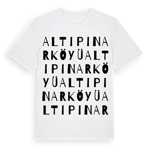 Altıpınar Köyü ordlek t-shirt – ekologisk bomull t-shirt från Pinshirt