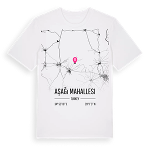 Aşağı Mahallesi karta t-shirt – ekologisk bomull t-shirt från Pinshirt