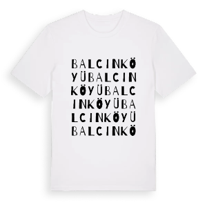 Balcın Köyü ordlek t-shirt – ekologisk bomull t-shirt från Pinshirt