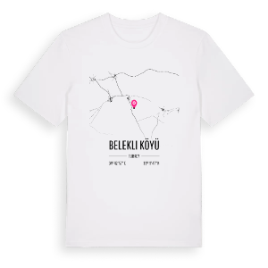 Belekli Köyü karta t-shirt – ekologisk bomull t-shirt från Pinshirt
