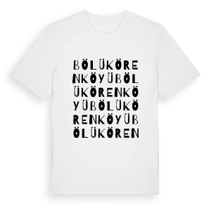 Bölükören Köyü ordlek t-shirt – ekologisk bomull t-shirt från Pinshirt