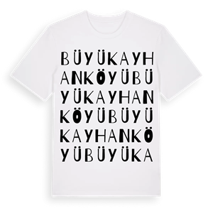 Büyükayhan Köyü ordlek t-shirt – ekologisk bomull t-shirt från Pinshirt
