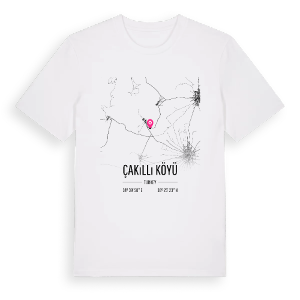 Çakıllı Köyü karta t-shirt – ekologisk bomull t-shirt från Pinshirt