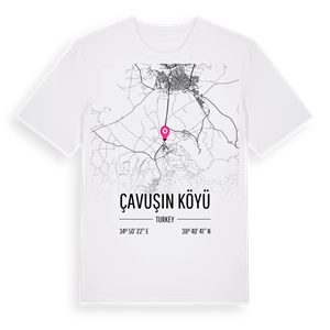 Çavuşin Köyü karta t-shirt – ekologisk bomull t-shirt från Pinshirt