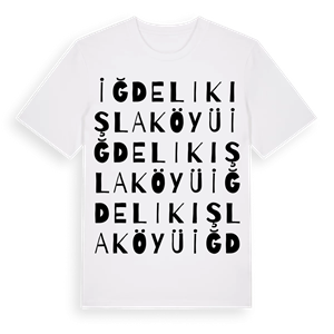 İğdelikışla Köyü ordlek t-shirt – ekologisk bomull t-shirt från Pinshirt