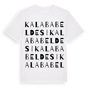 Kalaba Beldesi ordlek t-shirt – ekologisk bomull t-shirt från Pinshirt