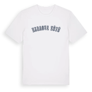 Karaova Köyü college t-shirt – ekologisk bomull t-shirt från Pinshirt