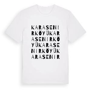 Karasenir Köyü ordlek t-shirt – ekologisk bomull t-shirt från Pinshirt