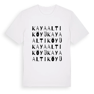 Kayaaltı Köyü ordlek t-shirt – ekologisk bomull t-shirt från Pinshirt