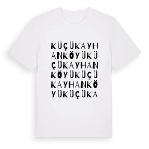 Küçükayhan Köyü ordlek t-shirt – ekologisk bomull t-shirt från Pinshirt