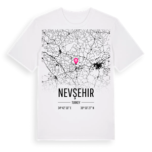 Nevşehir karta t-shirt – ekologisk bomull t-shirt från Pinshirt