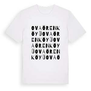 Ovaören Köyü ordlek t-shirt – ekologisk bomull t-shirt från Pinshirt