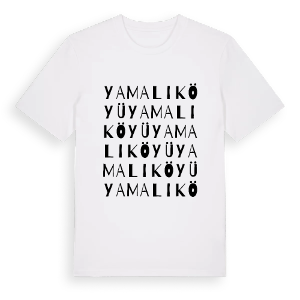 Yamalı Köyü ordlek t-shirt – ekologisk bomull t-shirt från Pinshirt