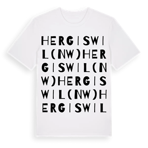 Hergiswil (NW) ordlek t-shirt – ekologisk bomull t-shirt från Pinshirt