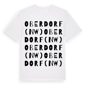 Oberdorf (NW) ordlek t-shirt – ekologisk bomull t-shirt från Pinshirt