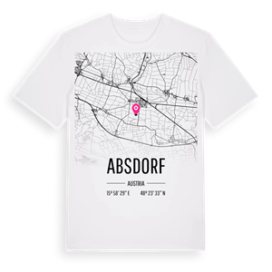 Absdorf karta t-shirt – ekologisk bomull t-shirt från Pinshirt