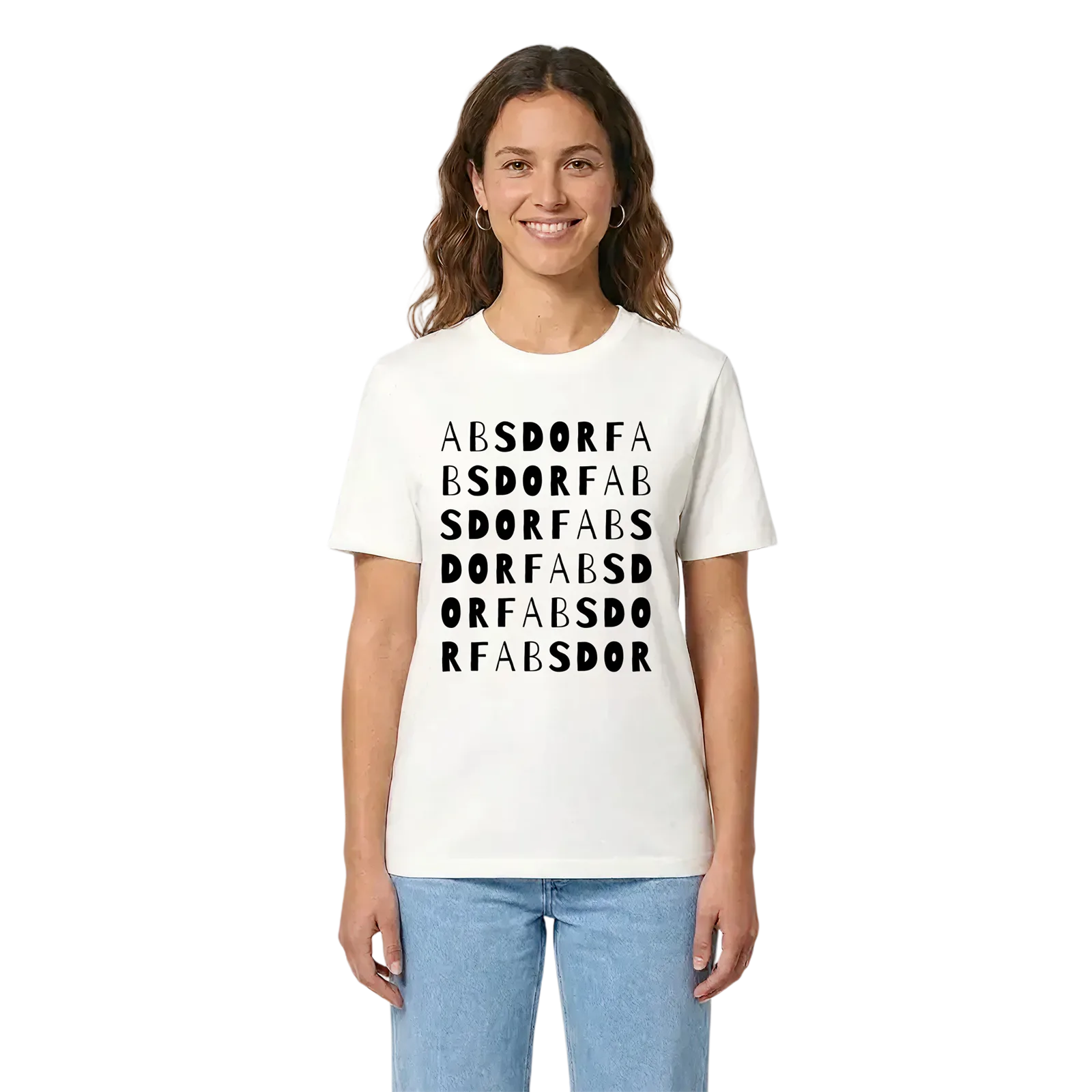 Absdorf ordlek t-shirt – White, i miljö