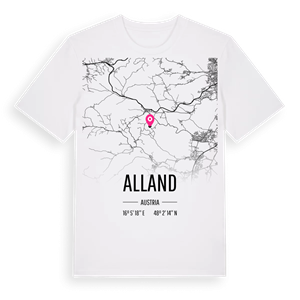 Alland karta t-shirt – ekologisk bomull t-shirt från Pinshirt