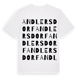 Andlersdorf ordlek t-shirt – ekologisk bomull t-shirt från Pinshirt