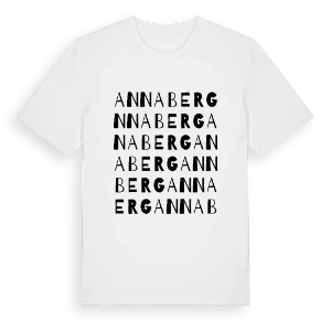 Annaberg ordlek t-shirt – ekologisk bomull t-shirt från Pinshirt
