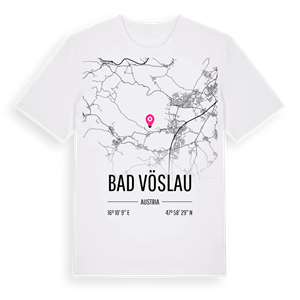 Bad Vöslau karta t-shirt – ekologisk bomull t-shirt från Pinshirt