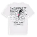 Bezirk Baden karta t-shirt