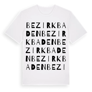 Bezirk Baden ordlek t-shirt – ekologisk bomull t-shirt från Pinshirt