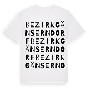 Bezirk Gänserndorf ordlek t-shirt – ekologisk bomull t-shirt från Pinshirt