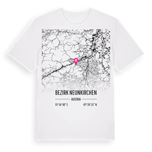 Bezirk Neunkirchen karta t-shirt – ekologisk bomull t-shirt från Pinshirt