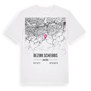 Bezirk Scheibbs karta t-shirt – ekologisk bomull t-shirt från Pinshirt