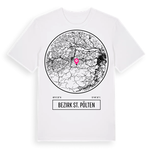 Bezirk St. Pölten t-shirt – ekologisk bomull t-shirt från Pinshirt