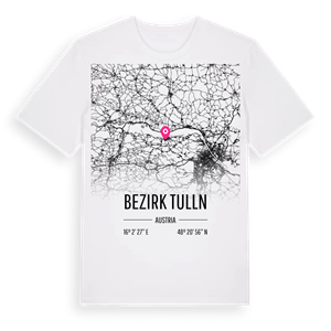 Bezirk Tulln karta t-shirt – ekologisk bomull t-shirt från Pinshirt