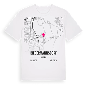 Biedermannsdorf karta t-shirt – ekologisk bomull t-shirt från Pinshirt