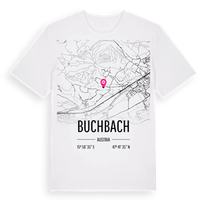 Buchbach karta t-shirt – ekologisk bomull t-shirt från Pinshirt