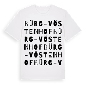 Bürg-Vöstenhof ordlek t-shirt – ekologisk bomull t-shirt från Pinshirt