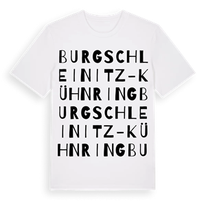 Burgschleinitz-Kühnring ordlek t-shirt – ekologisk bomull t-shirt från Pinshirt