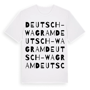 Deutsch-Wagram ordlek t-shirt – ekologisk bomull t-shirt från Pinshirt