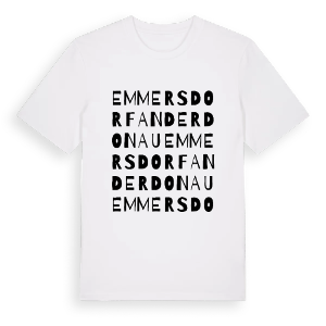 Emmersdorf an der Donau ordlek t-shirt – ekologisk bomull t-shirt från Pinshirt