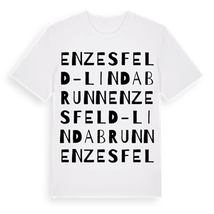 Enzesfeld-Lindabrunn ordlek t-shirt – ekologisk bomull t-shirt från Pinshirt