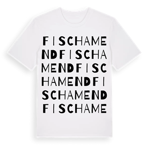Fischamend ordlek t-shirt – ekologisk bomull t-shirt från Pinshirt