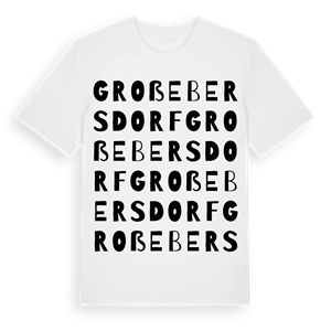 Großebersdorf ordlek t-shirt – ekologisk bomull t-shirt från Pinshirt