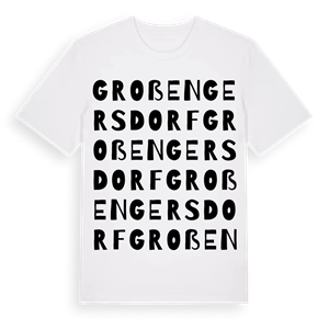 Großengersdorf ordlek t-shirt – ekologisk bomull t-shirt från Pinshirt