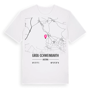 Groß-Schweinbarth karta t-shirt – ekologisk bomull t-shirt från Pinshirt