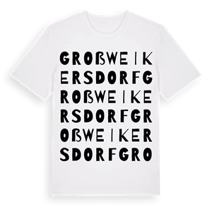Großweikersdorf ordlek t-shirt – ekologisk bomull t-shirt från Pinshirt