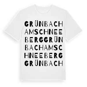 Grünbach am Schneeberg ordlek t-shirt – ekologisk bomull t-shirt från Pinshirt