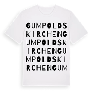 Gumpoldskirchen ordlek t-shirt – ekologisk bomull t-shirt från Pinshirt