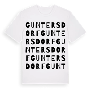 Guntersdorf ordlek t-shirt – ekologisk bomull t-shirt från Pinshirt